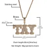 New Product Hip Hop Full Diamond Sting Rock Sugar Leatter DIY Combination Personalized Pendant silver fashion jewelry Necklaces Sale crucifix cross