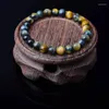 Braccialetti a maglie 5A Bracciale Dream Tiger Eye da uomo in pietra naturale ematite con perline rotonde per donne Gioielli regalo Anime a portata di mano