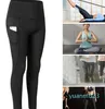 Damen-Yoga-Leggings, für Fitnessstudio, Fitness, atmungsaktiv, schnell trocknend, hohe Taille, Hebe-Hüfte, Workout-Leggings, Laufhose mit Tasche