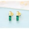 European New Vintage Turquoise S925 Silver Stud Earrings Jewelry Women Plated 18k Gold Sterling Silver Earrings for Women Wedding Party Valentine's Day Gift SPC