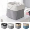 Clothing Wardrobe Storage Flax Storage Basket Living Room Tea Table Black Gray Storage Basket Cloth Felt Storage Box Bedroom Socks R231102