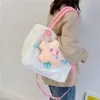Avondtassen Koreaanse canvas schouder shopper tas voor vrouwen schattige cartoon print grote vrouw bookbag mode mode vrouwelijke handtassen student portemonnees