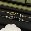Luxe designer armband letters armband mode heren dames goud zilveren valentijn geschenk sieradenketens voor vrouwen trendy parelarmbanden
