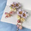 Hair Accessories Girl's Clip Tassel Silk Flower-Back-naciśnięcie dla dziewcząt Dzieci