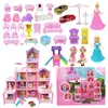 Accessoires de maison de poupée filles Roombox bricolage Kit de meubles de maison de poupée princesse rêve château Villa assembler enfant semblant jouer jouets cadeau 231102