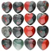 Biżuteria torebki tumbeelluwa 5pcs/lOT Africa Bloodstone rzeźbione puff serca zmartwienie kamieniem uzdrawianie dłoni 0,9 ”