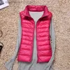 Women's Down Parkas 2023 New Autumn Winter Women Ultra Light Duck Down Vest Jacket Kvinnor 90% White Duck Down Vest ärmlös kappa L231102