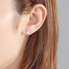 New Fashion Women Cute Dolphin S925 Silver Stud Earrings Jewelry 3A Zircon Wave Plated 18k Gold Earrings for Women Wedding Party Valentine's Day Christmas Gift SPC