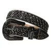 Cintura occidentale vintage con strass Cintura con fibbia rimovibile Cowboy Cowgirl Cintura in pelle con borchie di cristallo per donna Uomo6850374