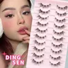 Ciglia finte DINGSEN Cat Eye Lashes Extension Natural Anime Winged Clear Band Ciglia Manga Makeup 231101