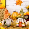 Décorations de jardin 2 pcs délicat mâle automne maison jour de Thanksgiving Gnomes gravier décoratif