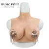 Breast Form MUSIC POET Fake Silicone Breast Forms Half Body Huge Boobs B/C/D/E/F/G/H Cup Transgender Drag Queen Shemale Crossdress for Men 231101