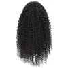 4B 4C Kinky krullend Braziliaans haar Paardenstaart haarverlenging haarstuk Natuurlijk lang Echt haar Trekkoord Paardenstaart met clips in voor Dames 140g