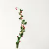 Decorative Flowers & Wreaths Northern Europe High Quality Simulation Flower Red Fruit Bean Medlar Holly Home Decoration Pography Props Vase