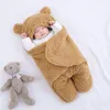 Cobertores Bebê Saco de Dormir Inverno Swaddling Born Split Foot Pano Acolchoado Quente Abraços