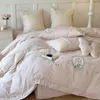 Ensembles de literie Européen romantique tout coton ponçage 4 pcs broderie pur coton housse de couette drap de lit mode haute sens en gros