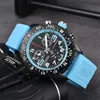 Designer di alta qualità moda marchio completo orologio da uomo stile uomo cinturino in silicone di lusso multifunzionale orologio al quarzo BR 11