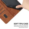 Leather Wallet Cases For Google Pixel 8 Pro LG G9 Xiaomi 13 Ultra Nokia G22 G11 G10 C32 C22 C12 C02 Vertical Lines ID Card Holder Kickstand Flip Cover Phone Pouch Strap