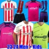 23 24 Sunderland Home Soccer قمصان ستيوارت Simms Roberts Amad Clarke Daku Embleton E Nien Football Shirt Pritchard Mens Kids _Jersey