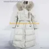 Women's Down Parkas Women 2023 Natural Fur Hooded 90％White Duck Down Jackets Slim lond down low dow dow dow fi fe厚の暖かいkurtka damska l231102