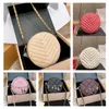 Mini Woman Shoulder Bags Pancake Bun Purses Designer LouLou Handbags With Letter Chains Crossbody Bags Ladies Vinyle Round Messenger Bag With box