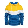 Mens Hoodies Sweatshirts Erkek Patchwork kapüşonlu açık spor giyim sokak moda erkek polar termal kapüşonlu sweatshirt sonbahar kış siyah 231102