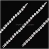 Chain Link Chain Cz Cubic Zirconia Bracelet Jewelry Fashion Bijoux Bijouteria Joias No Tarnish Fade Jewellery Drop Delivery Dhgarden Dh8Ze