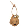 Keychains Lanyards Plush Poodle Teddy Dog Pendant Key Chains For Women Men Girls Car Ring Keychain Bag charm Diy Accessories Par Gift 231101