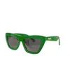 Modedesigner-Sonnenbrillen der Frauenart personifizierte grüne Platte Katzenauge-Quadrat ins Netz rotes Gesicht klein bv112