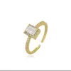 Cute Square Finger Ring AAAAA Zircon 925 Sterling silver Engagement Wedding Band Rings for Women Bridal Birthday Party Jewelry