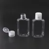 60ML plastic lege alcohol hervulbare fles gemakkelijk mee te nemen doorzichtige transparante PET-plastic handdesinfecterende flessen voor vloeistofreizen Brebx