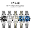 Zegarki damskie Taxau Watch for Women Stali Stal Strap Style Elegancki Rhombus Mirror Oryginalny kwarcowy wodoodporne zegarek Femme 231101