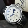Luxe horloge mode saffier designer horloge orologi mannen lederen band perfecte horloges van hoge kwaliteit