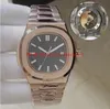 10 estilo clássico masculino masculino masculino impermeável Relógios automáticos 5711 5711/1r-001 tira de ouro rosa Dial preto cal.324sc Mechanical Mechanical de Luxe Wristwatch U1