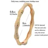 Bangle 24k 4st/Lot Dubai Gold Color Bangles For Women Girls Lycka till bambu Etiopisk fru armband smycken gåva