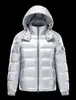 Parkas Mens Designer Winter Monc Puffer Short Glossy Jacket Huven Pares snygga mångsidiga bröddräkt Solid Color Coat för och kvinnor MMZ4