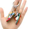 Hot 3D Mini Sport Shoe Mold Keychains Bag Car Pendant Fashion Designer Key Chain Decoration Party Gift