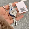 Montre de luxe Babysbreath Diamond Watch 26x7.8mm Mouvement à quartz suisse Boîtier en acier Bracelet en caoutchouc Montres pour femmes Montres-bracelets étanches