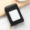 Card Holders Protect Case ID Bank Purse Women Men Leather Holder Wallet Multi Business Zipper