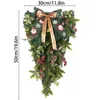 Decorative Flowers Classic Christmas Wreaths Door Hanging Decorations Garland For Home Decor Holiday Festive Party Supplies