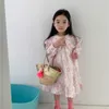 Sukienki dla dziewczynek sukienka Tuliper 2023 Pink Floral Princess Girls 'Spring Doll