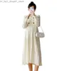 Maternity Dresses maternity dress Autumn Winter Dress Female Medium Length Bottom Skirt Leisure pregnancy photoshoot dress pregnant women clothing Q231102