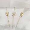 Backs Earrings Bohemian Wedding Ear Wrap Crawler Hook Earring Crystal Stud For Woman Seahorse Shell Leaf Cz Climber Jewelry