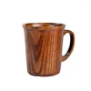 Tassen Solide Jujube Tasse Holz Kaffee Bier Holz Tasse Handgemachte Tee mit Griff Home Office Restaurant El Wzpi