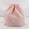 Shopping Bags Cotton Canvas Inner Drawstring Pouch Pink Gray Black Beige Color Gift Packaging Bag Storage For Handbag Accessories