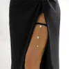 مثير فرقة مرنة تقليد سلسلة الفخذ لؤلؤة الساق للنساء المجوهرات الصيفية بيكيني متعدد الطبقات حزام الحزام y2k
