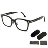 Rahmen Neue Designer Optics Brillen TF5859DB Fashion Square Einfache Herren- und Damenbrillen Plattenrahmen Augenschutz Lunettes Arbeit und