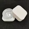 Kubus glazen pot 5 ml dikke glazen flescontainers met kindveilige deksel Vierkante concentraatpotten voor lippenbalsemwascosmetica