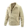 Men's Jackets Brand Fashion Men Autumn Winter Double Side Design Man Corduroy Fleece Outerwear Size M-2XL