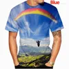 Herren T-Shirts Männer Paragliders Flug Kurzarm Sommer Tops T-Shirt